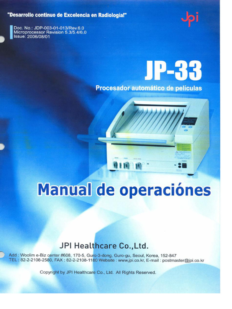 Manual Procesadora Jpi-Modelo JP33 PDF - ILIDE - Info Platform PDF ...