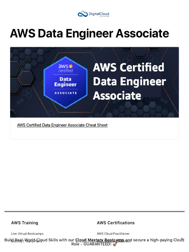AWS Data Engineer Associate _ Cheat Sheets | PDF | Web 2.0 | Human ...