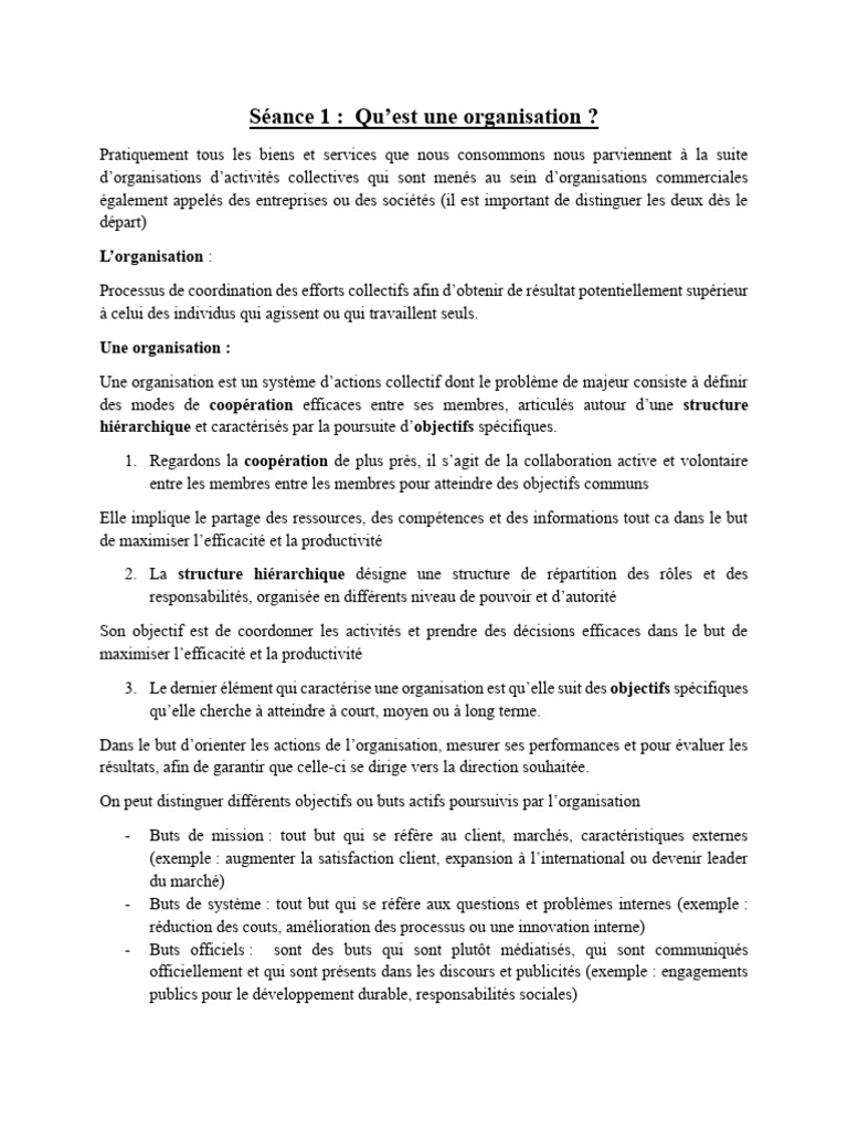 Comprendre l'organisation et le travail | PDF | Direction | la ...