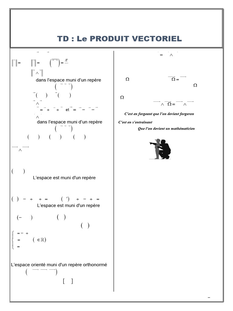 Exercices sur le produit vectoriel 2BAC | PDF | Coordonnées ...