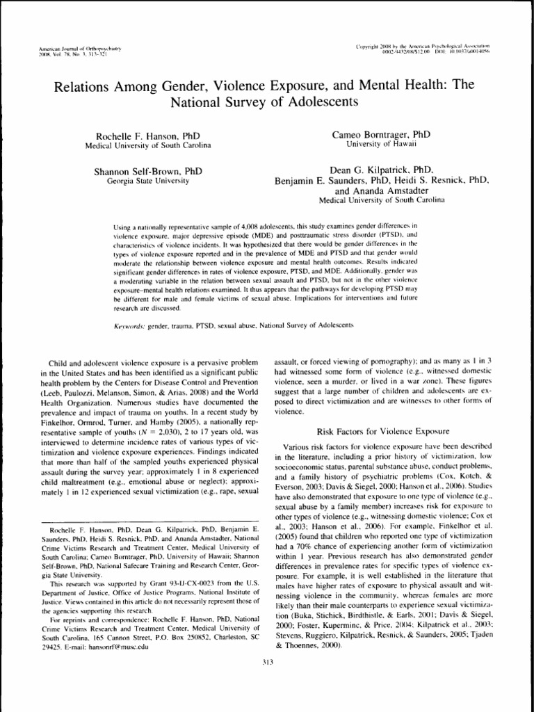 Hanson 2008 | PDF