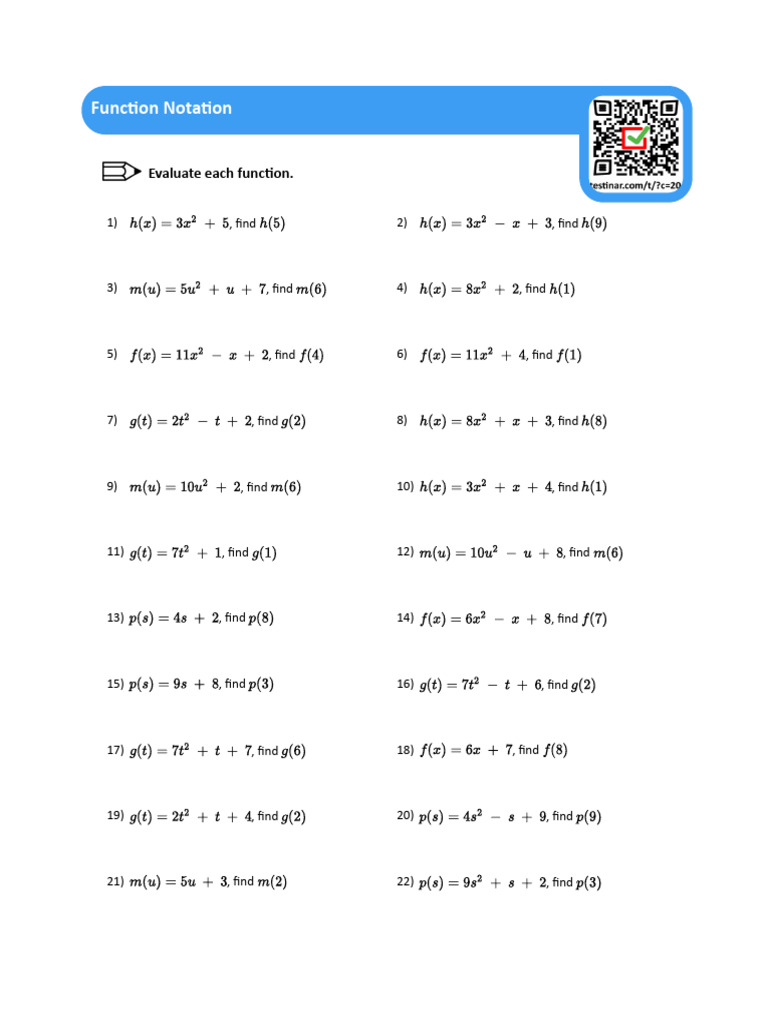 180 - Function - Notation 2 | PDF