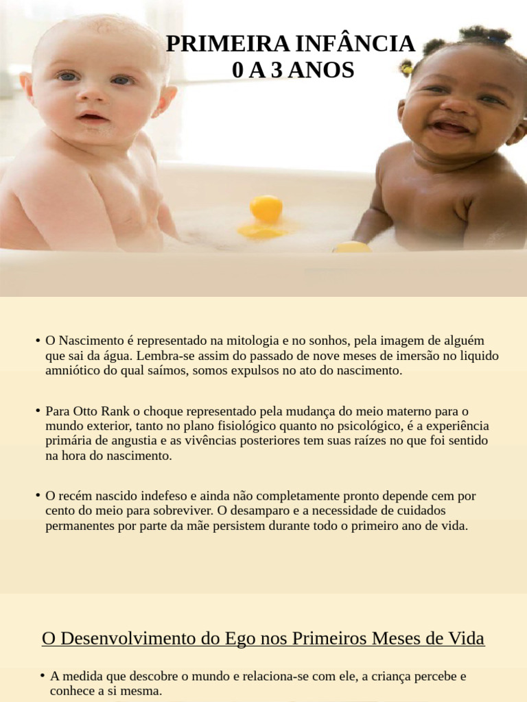 Desenvolvimento na Primeira Infância | PDF | Ciências comportamentais ...