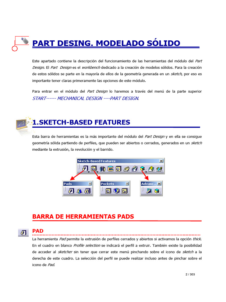 Herramientas del Módulo Part Design | PDF | Rotación | Matriz (Matemáticas)