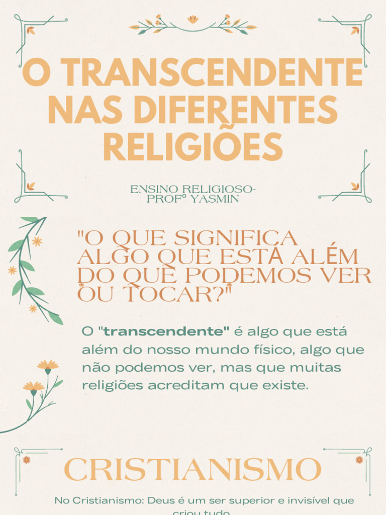 O Transcendente nas Religiões | PDF