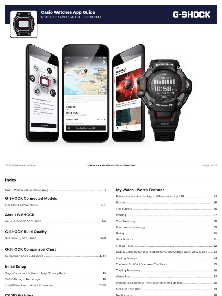 Generic CASIOWatches AppGuide GBDH2000-2 | PDF