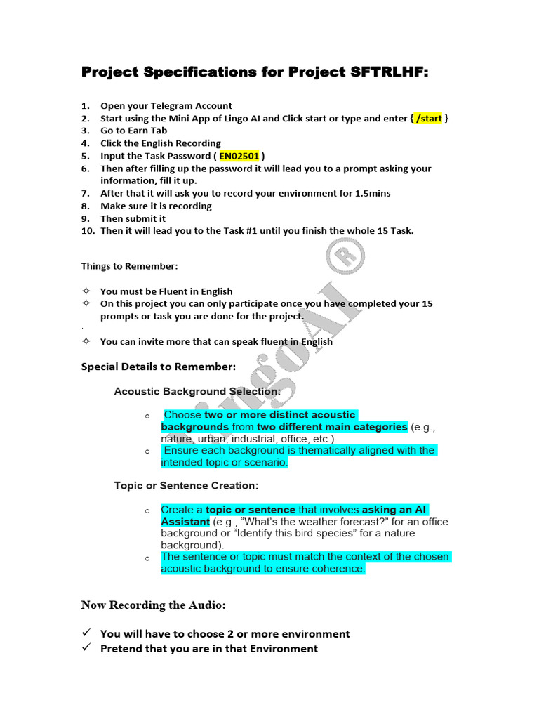 Audio Recording Project SFTRLHF Guide | PDF | Noise
