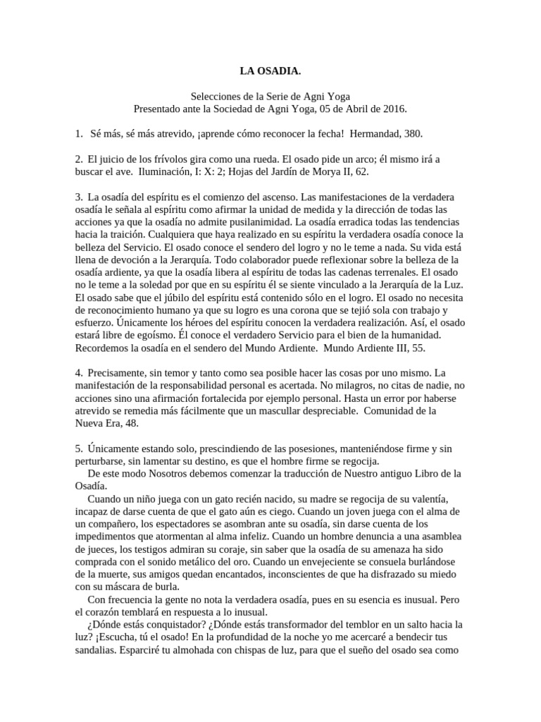La Osadía: Clave del Ascenso Espiritual | PDF | Pensamiento | Epistemología