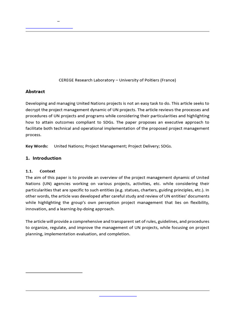 UN Project Management Guide 2024 | PDF | Project Management | Risk