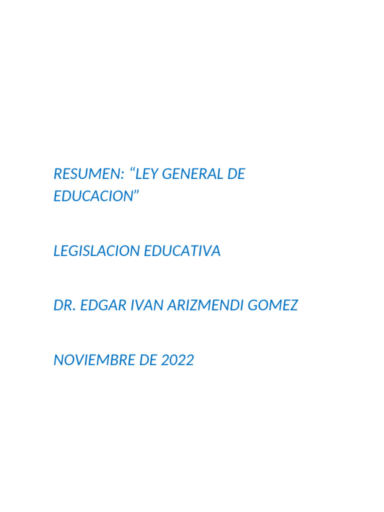 Ley General de Educación en México | PDF | Sustentabilidad | Escuelas
