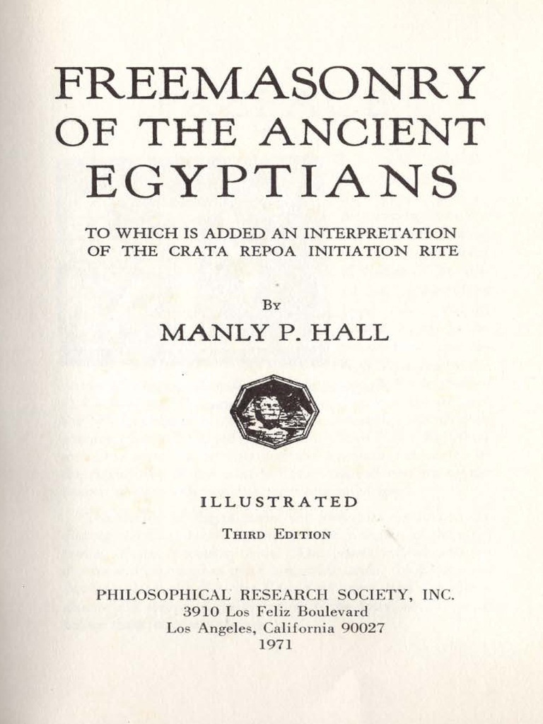 Freemasonry of the Ancient Egyptians - Manly P. Hall 1971-1 | PDF ...
