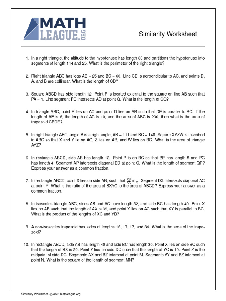 Copy of Class_3_Worksheet_Similarity | PDF