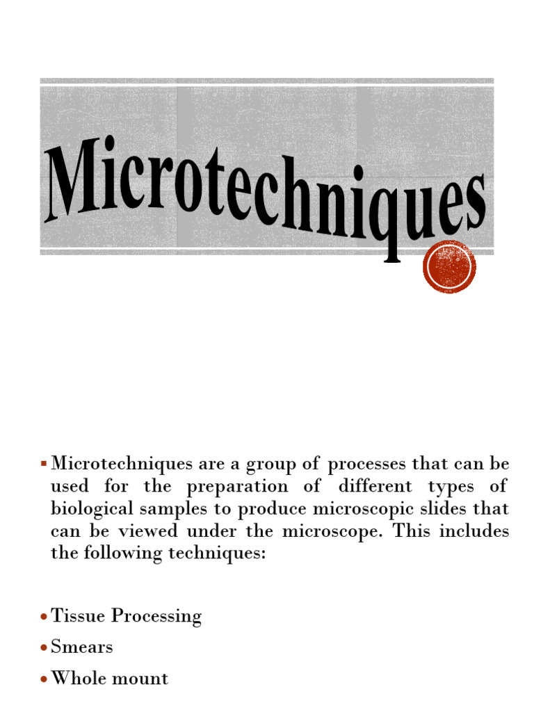 Essential Microtechniques for Histology | PDF | Fixation (Histology ...