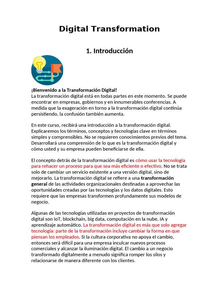 Curso Transformación Digital | PDF | Computación en la nube ...