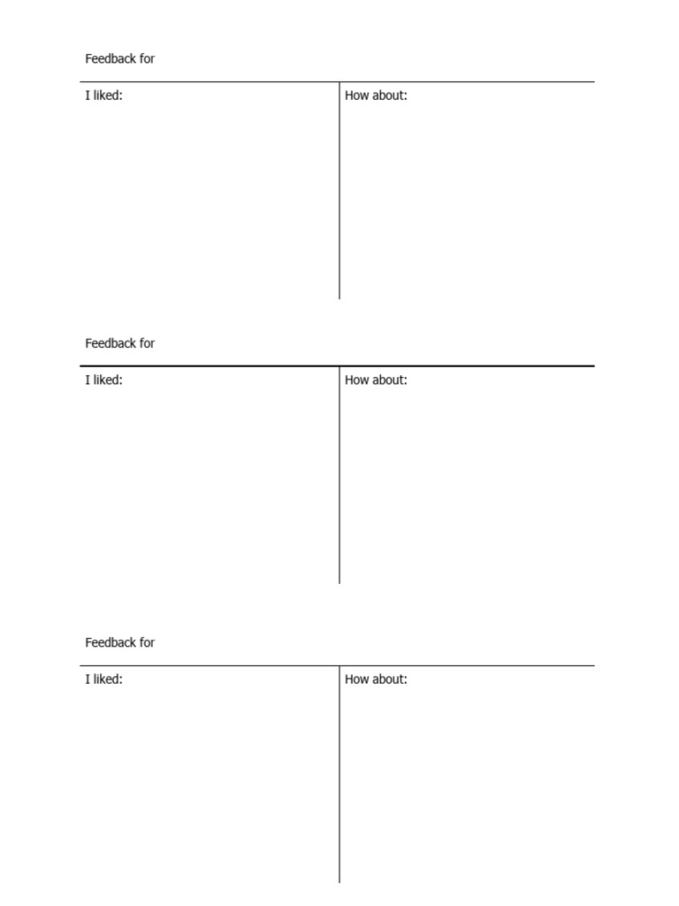 Feedback Forms | PDF