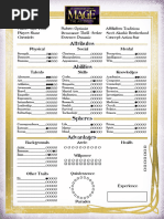 Mage The Ascension 20th Anniversary Edition Character Sheet | PDF