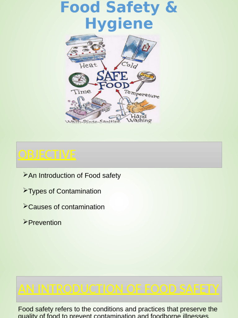 Food Safety Contamination Prevention Guide Pdf Food Safety Hygiene