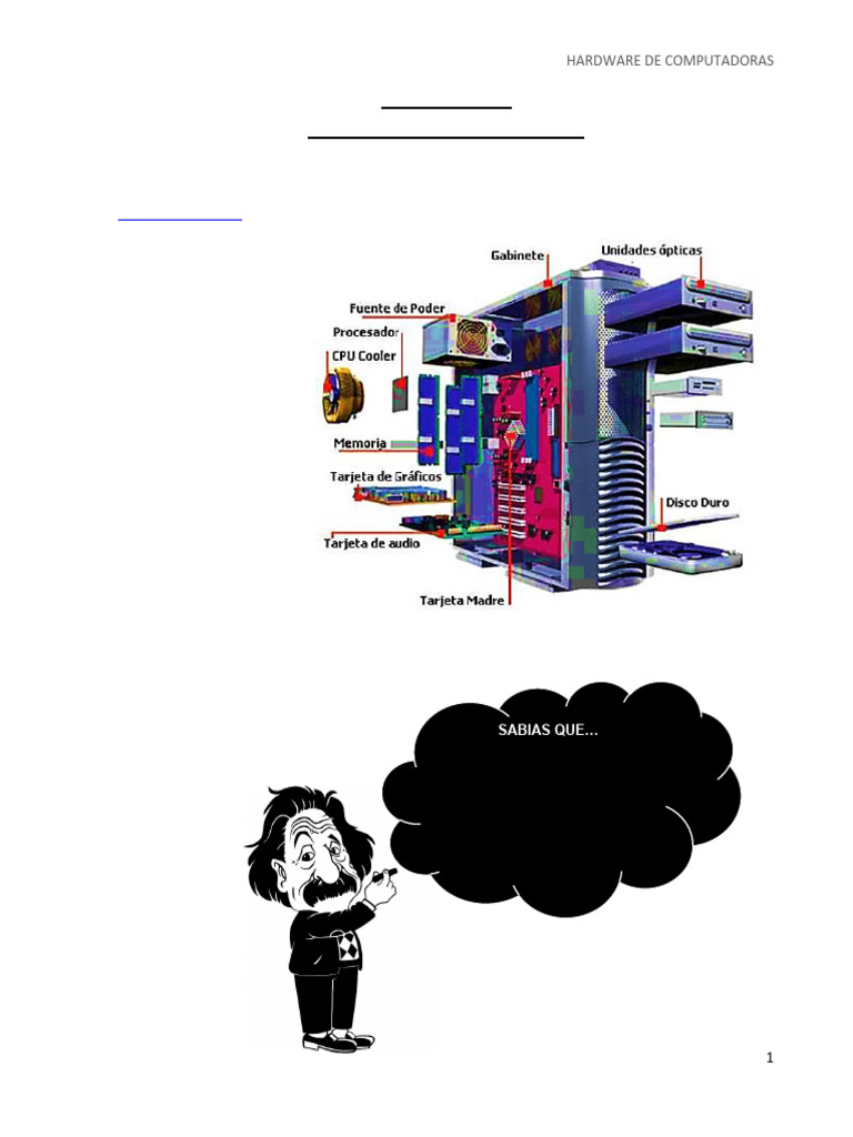 Introduccion Al Hardware de Computadoras | PDF | Disco duro | Memoria ...