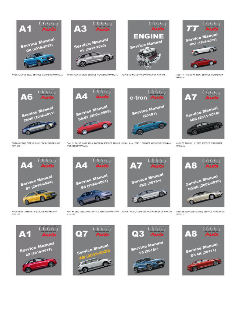 AUDI TT Service Manual アウディ　サービスマニュアル Amazon | Audi TT Service Manual: 2000, 2001, 2002, 2003