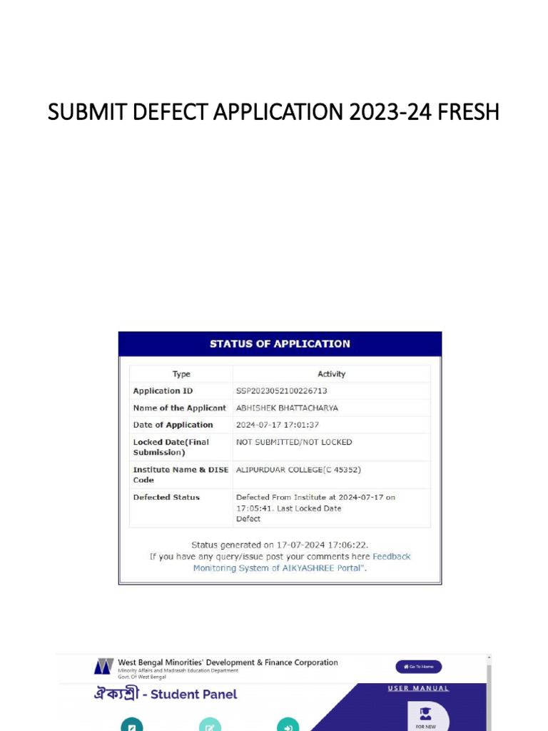 Defected Application 23 24 - New | PDF