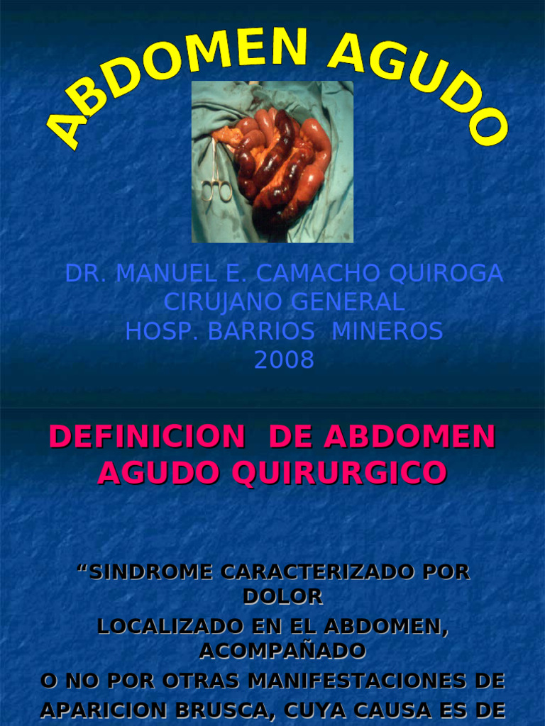 8.-Presentación ABDOMEN AGUDO II | PDF | Abdomen | Enfermedades y ...