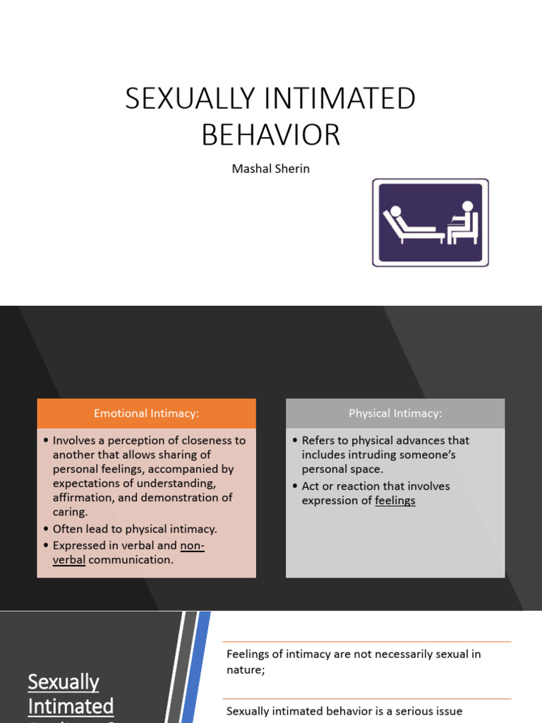 BS Lecture 6 Secually Intimated Behavior | PDF | Psychotherapy ...
