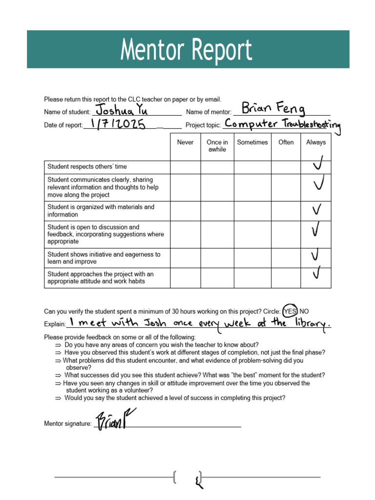 Capstone Mentor Report | PDF
