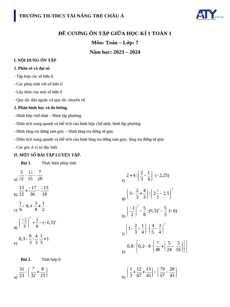 Ghki - DC Toan 7 | PDF