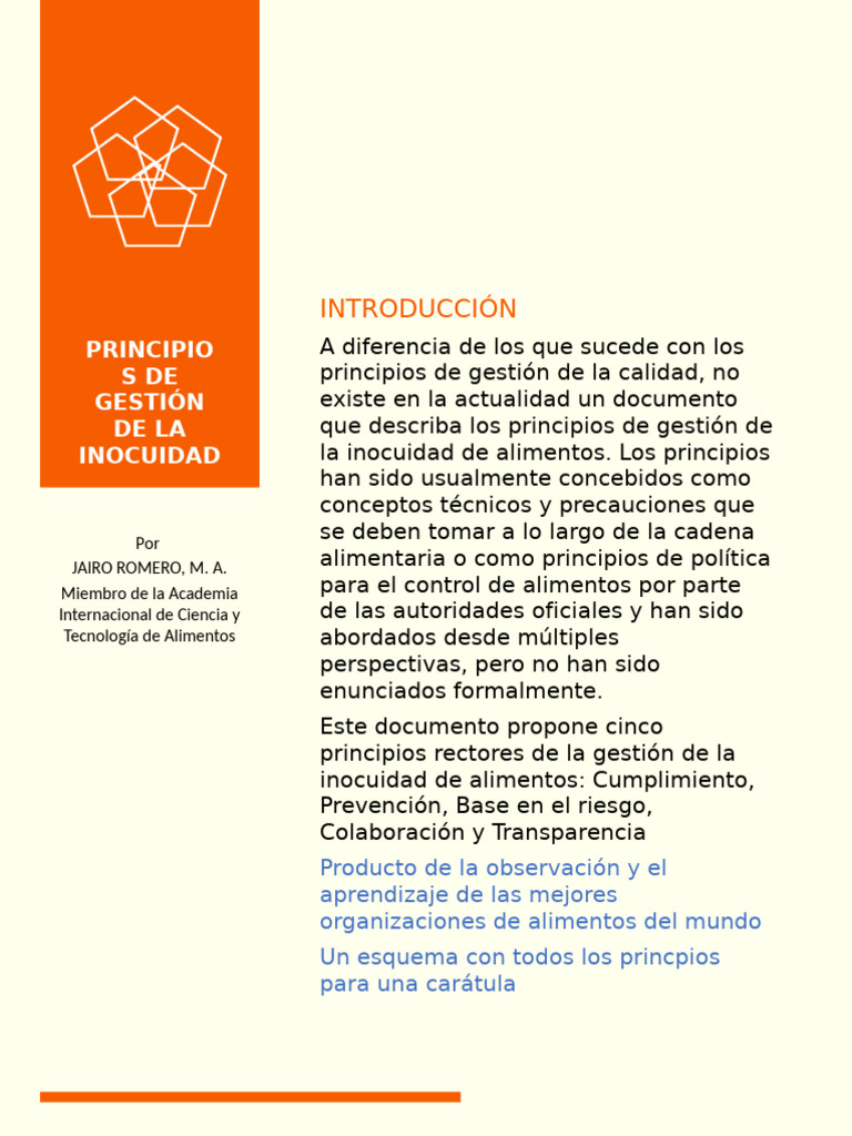 Gestión de Inocuidad Alimentaria | PDF | Alimentos