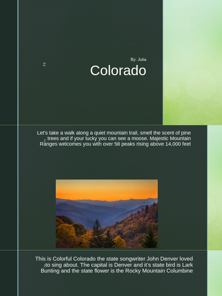 Discover Colorado's Majestic Landscapes | PDF