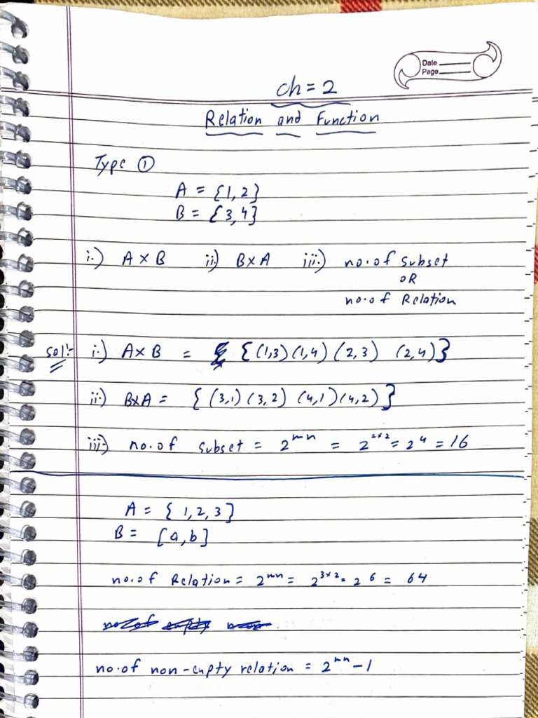Relation and Function PDF | PDF
