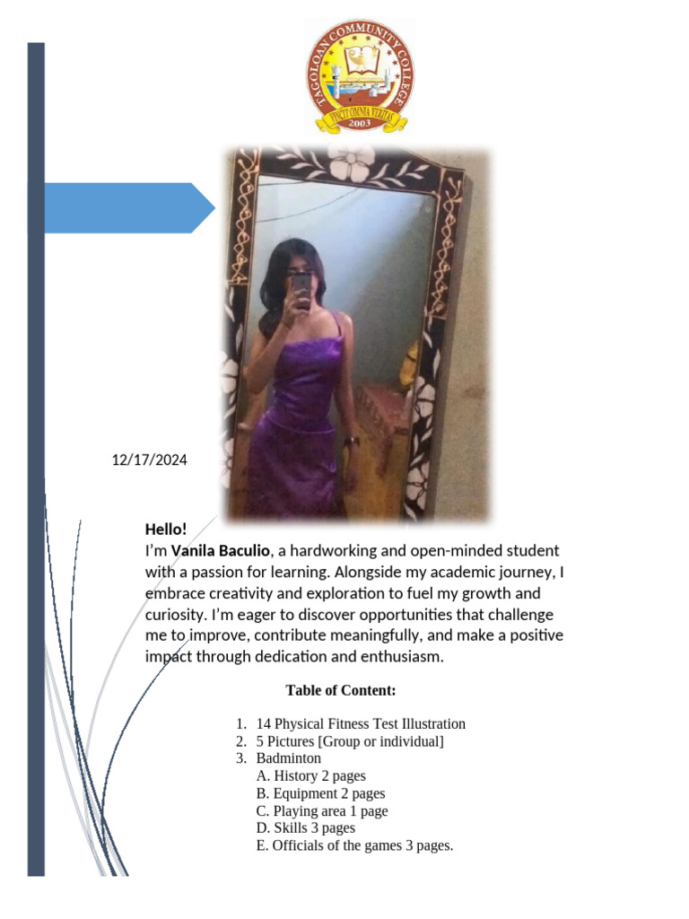 Vanila Portfolio Pathfit | PDF | Referee