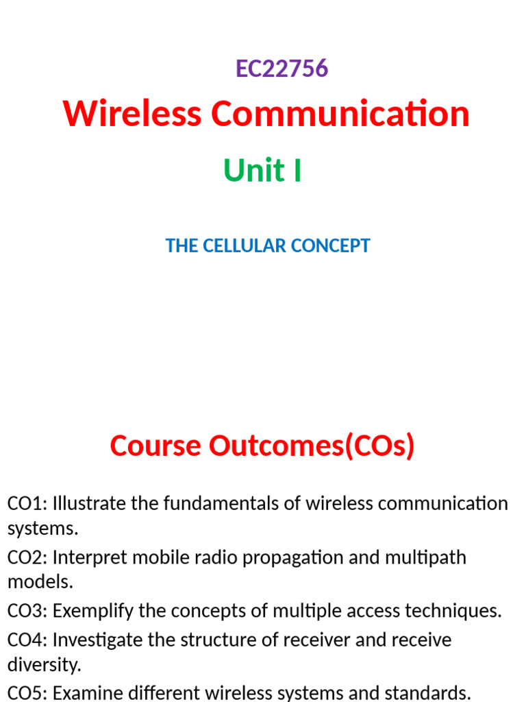 Unit 1 | PDF | Cellular Network | Radio