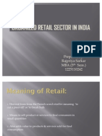 Organized Retail Sector in India PPT For College