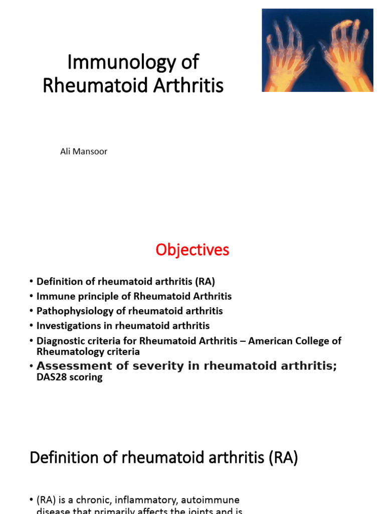 Immunology and Assessment of RA | PDF | Rheumatoid Arthritis | Arthritis