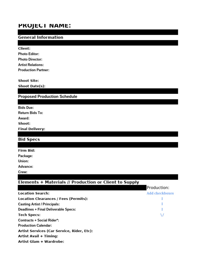 Spec Sheet Template Wrapbook | PDF
