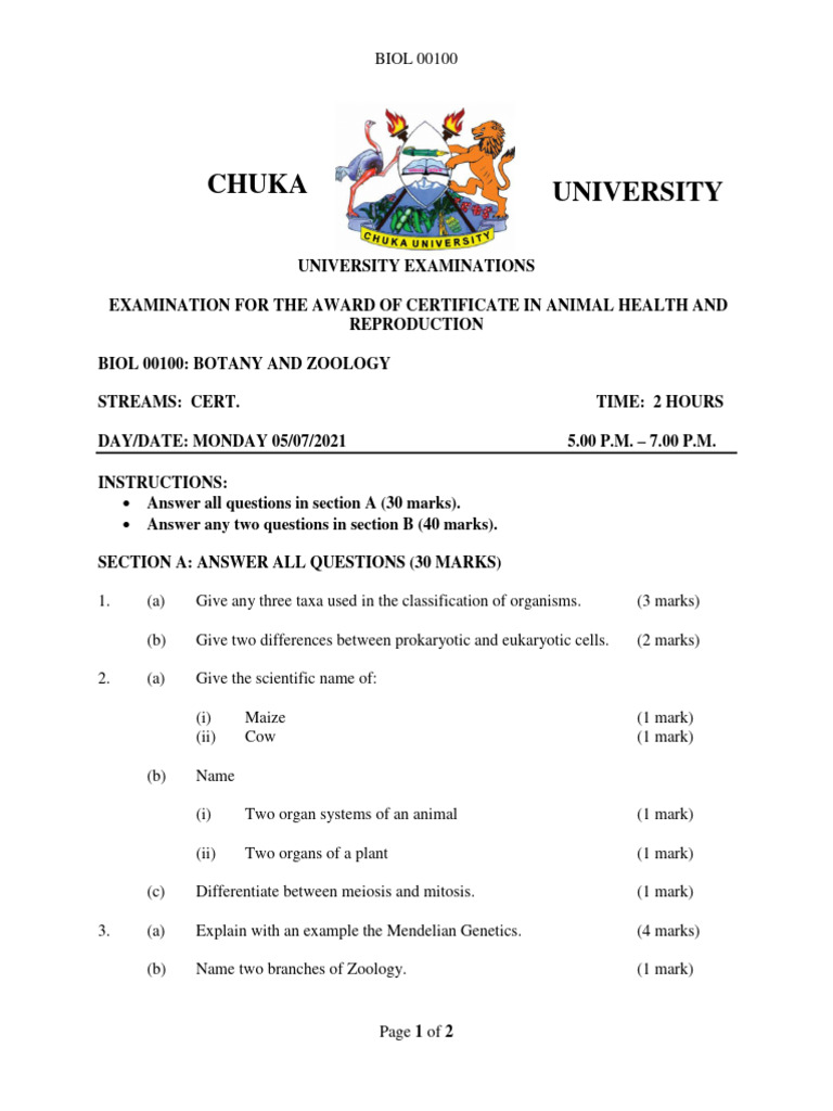BIOL | PDF | Cell (Biology) | Zoology