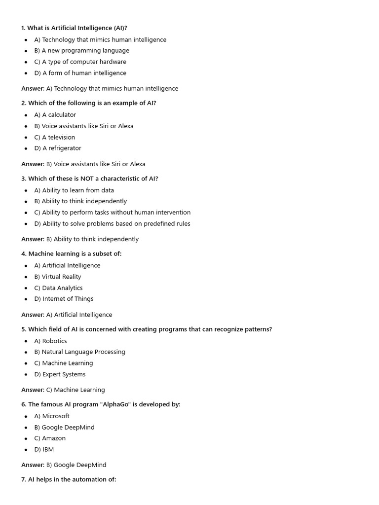 Understanding Artificial Intelligence Basics | PDF
