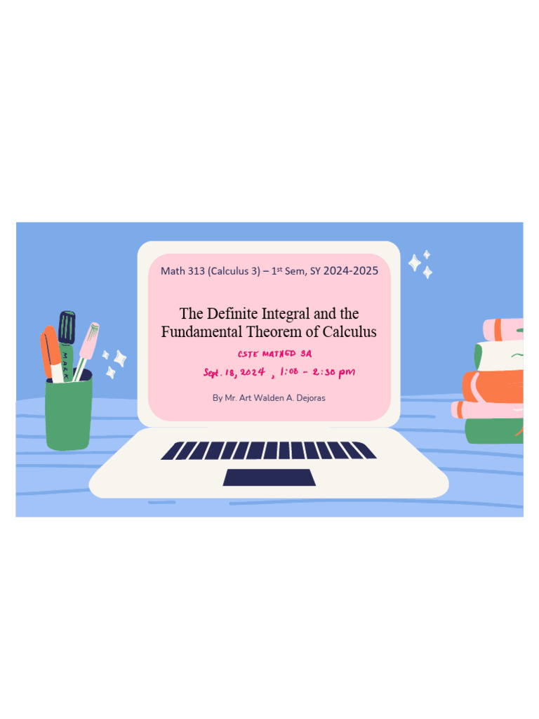 Definite Integral & Fundamental Theorem | PDF