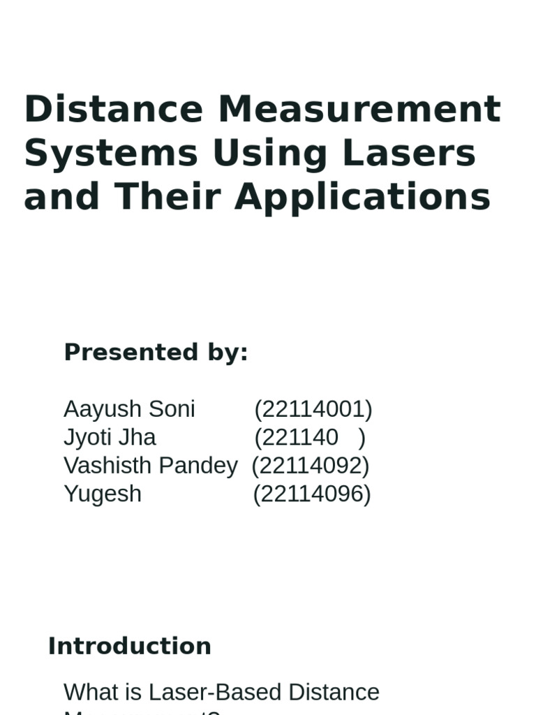 Laser Distance Measurement Systems | PDF | Interferometry | Optics