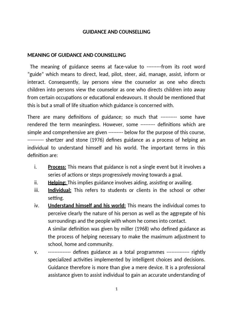 Importance of Guidance in Education | PDF | Teachers | Information