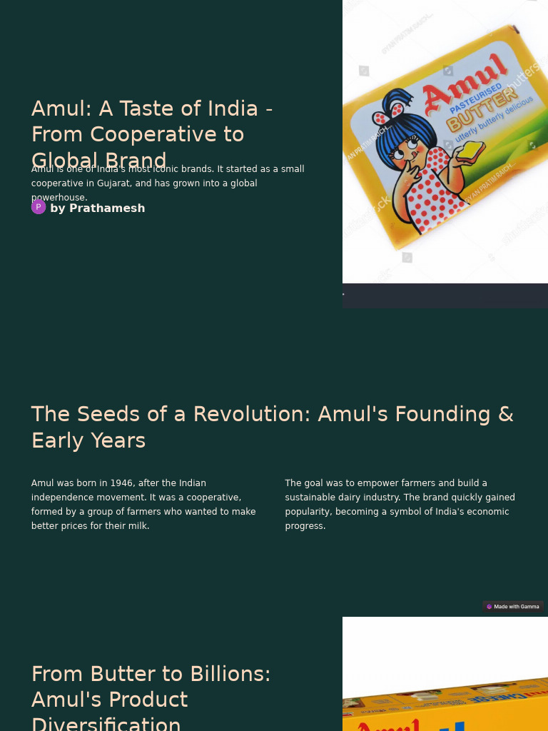Amul: From Cooperative to Global Brand | PDF | Brand | Advertising