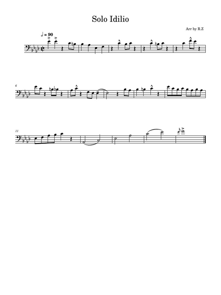 Solo Idilio Sheet Music | PDF