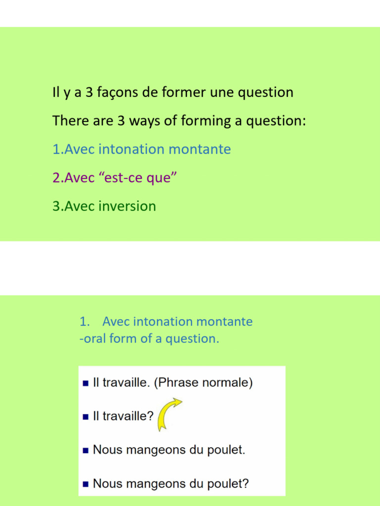 3 Méthodes pour Former des Questions | PDF | Question | Morphologie ...