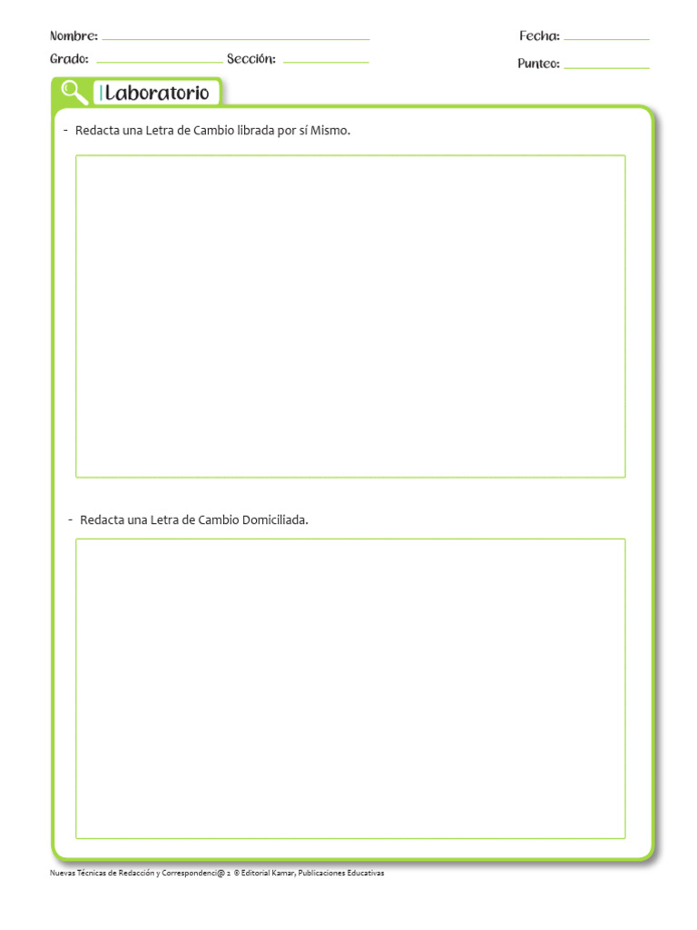 Lab Letra de Cambio | PDF