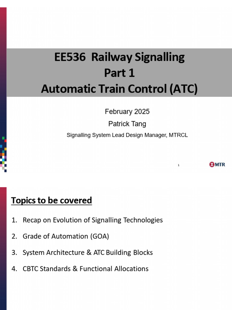Railway Signalling: Automatic Train Control | PDF | Rail Transport ...