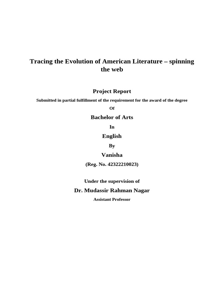 Evolution of American Literature Explained | PDF | American Poetry ...