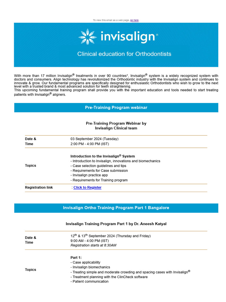 Invisalign Training Program 2024 Details | PDF | Orthodontics