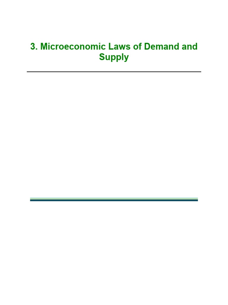 Microeconomic Demand and Supply Explained | PDF | Supply (Economics ...