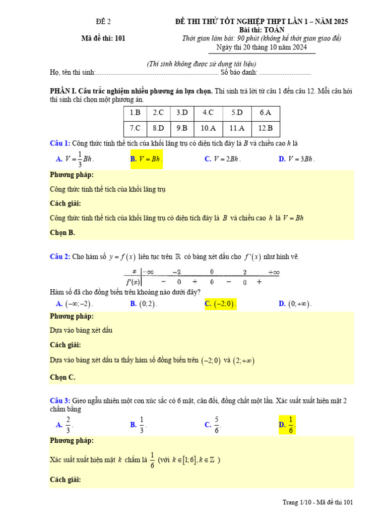 DA ĐỀ 2 | PDF